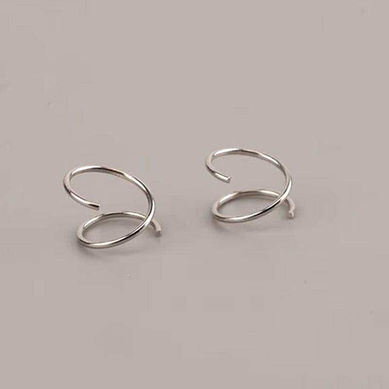 Double Spiral Hoop Earrings