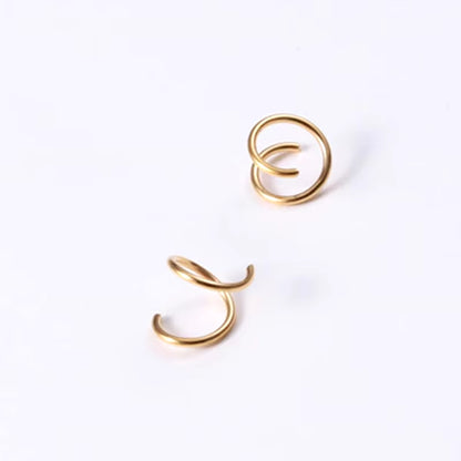 Double Spiral Hoop Earrings