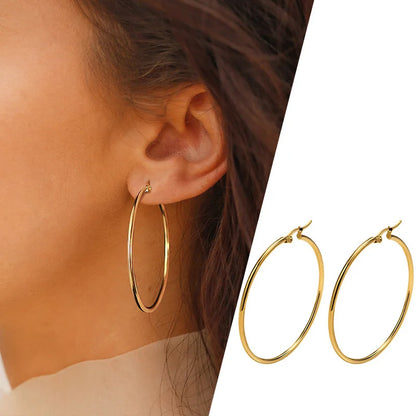 Large Star Hoop Earrings