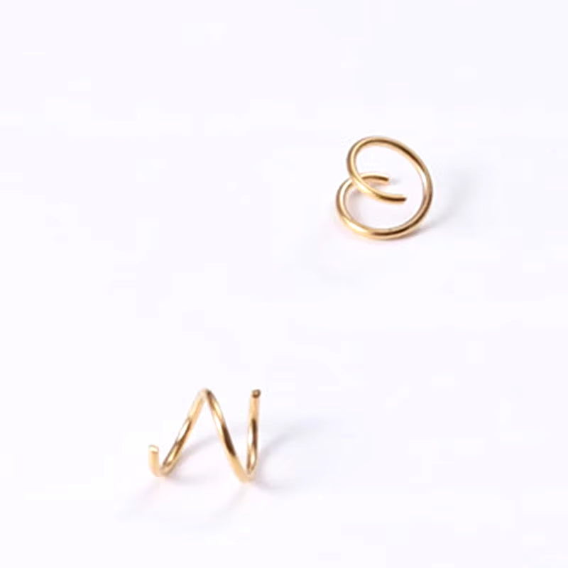 Double Spiral Hoop Earrings