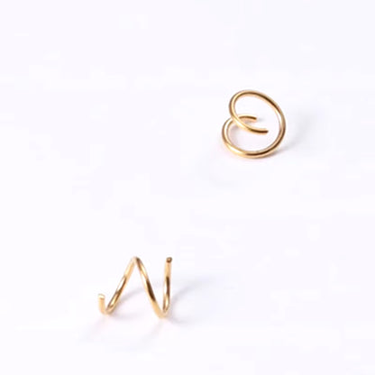 Double Spiral Hoop Earrings